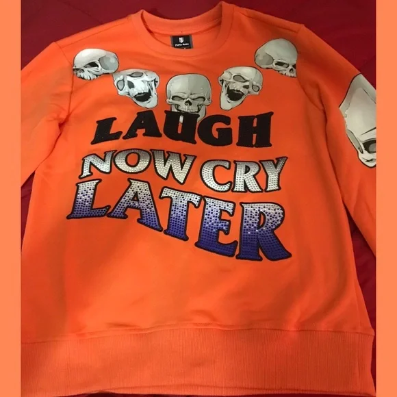 N🚫T FOR SALE “MENS MOTIVE DENIM SWEATER” SIZE: SMALL - Picture 1 of 6